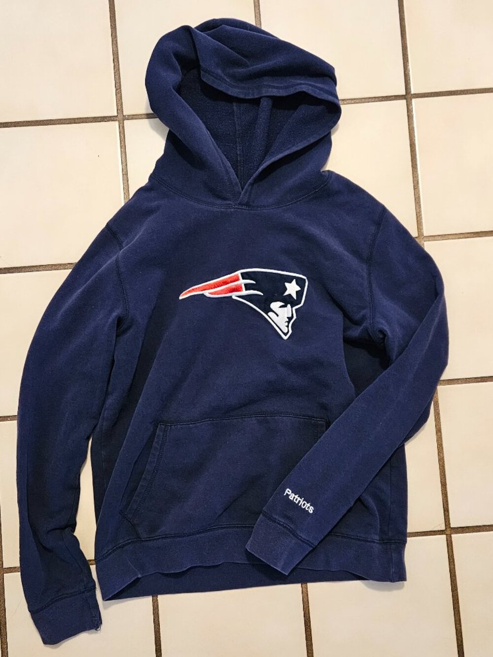 Victoria's Secret PINK New England Patriots Hooded Sweatshirt Navy Blue Small